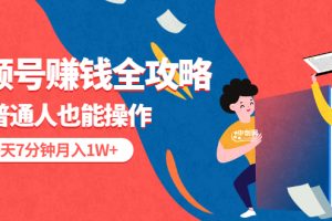 (3051期)视频号赚钱全攻略,普通人也能操作 每天7分钟月入1W+(58节视频课)