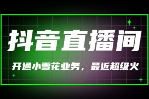 (3010期)(外面割288)最近超火的抖音直播间开通小雪花业务