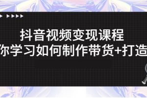 （2638期）抖音视频变现课程：带你学习如何制作带货+打造IP