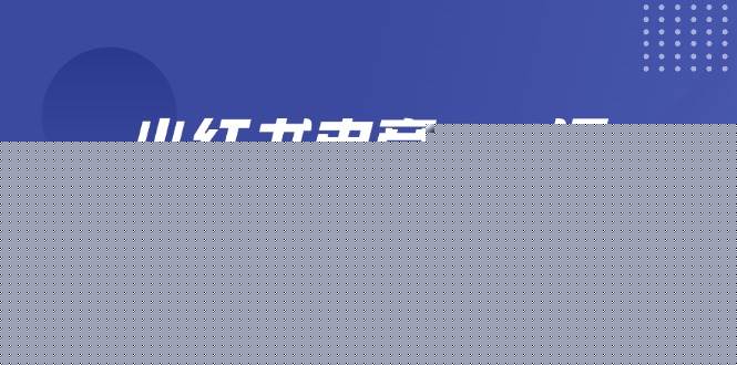 小红书电商0-1课，开店选品全流程，多平台素材处理与爆款笔记制作