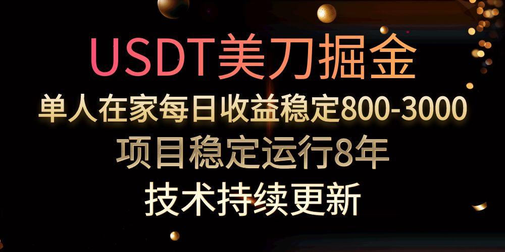 （15527期）USDT美刀掘金，单人每日收益800-3000，稳定运行8年
