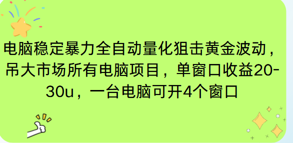 （16737期）电脑EA策略挂机项目单窗口收益20-30u，单电脑可挂5-10个窗口收益稳健4位数