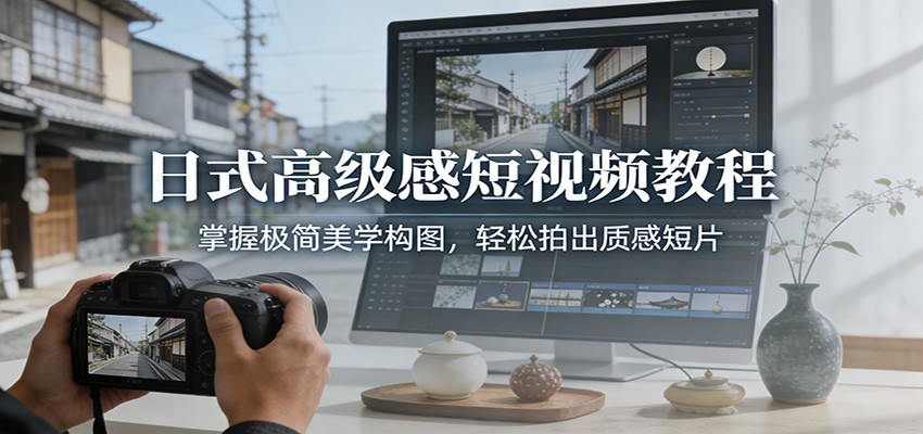 日式高级感短视频教程：掌握极简美学构图，轻松拍出质感短片
